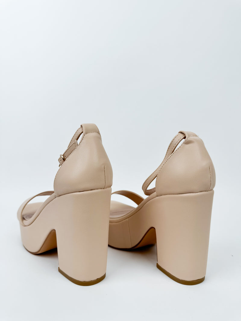 Nude maxi platform sandal