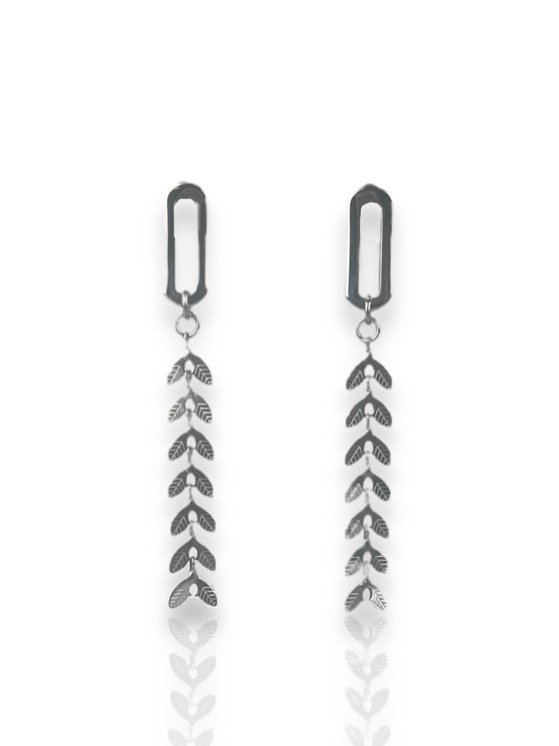 Earrings drop earrings silver herringbone