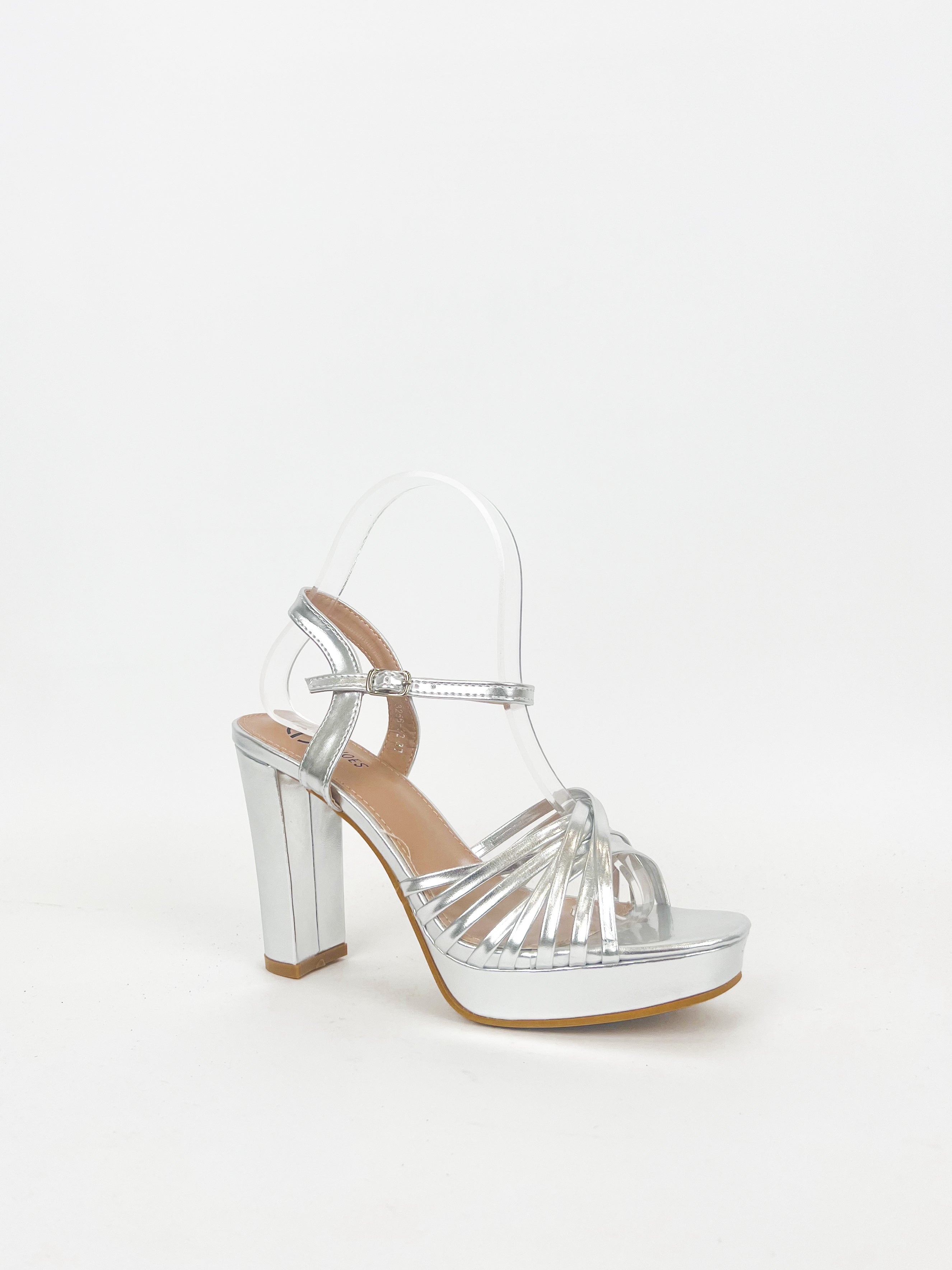 Cross sandal silver band