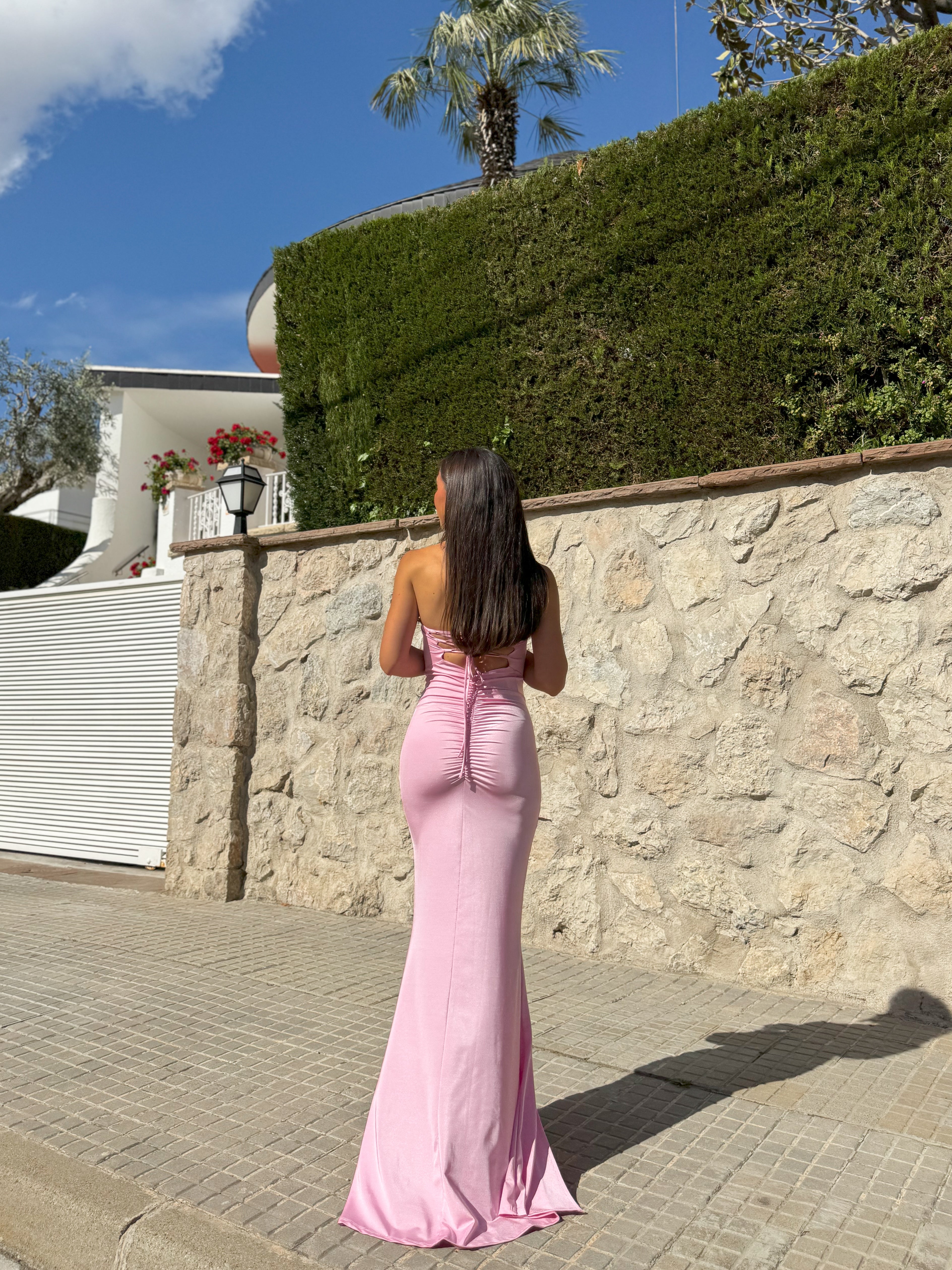 Strapless strapless strapless pink dress