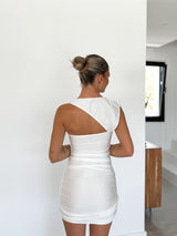 Mini dress white assimilated back