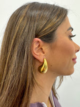 Large golden drop earrings