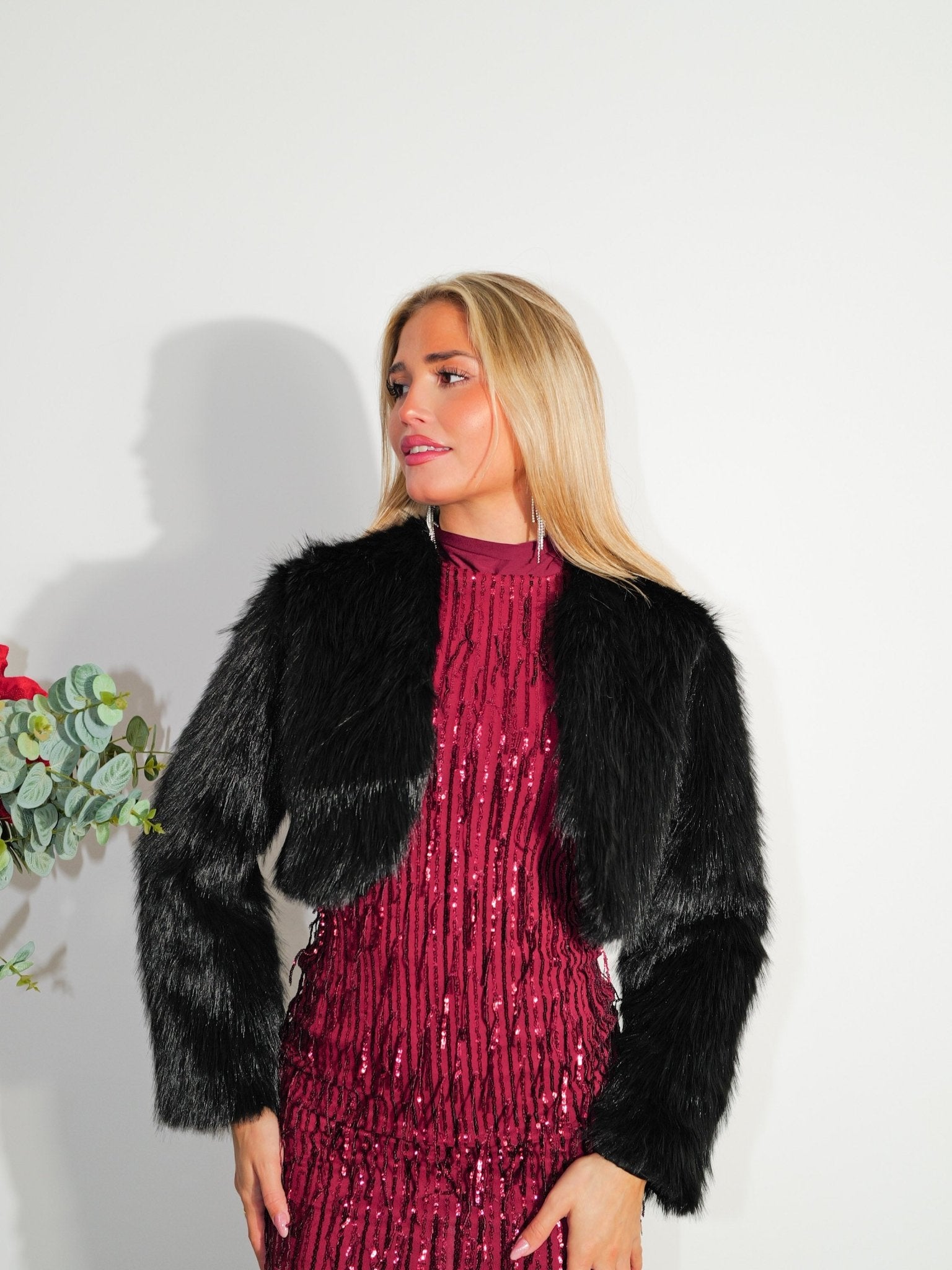 Black mini fur jacket - Sorellas The Brand Barcelona S.L