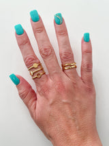 Gold ring asymmetrical