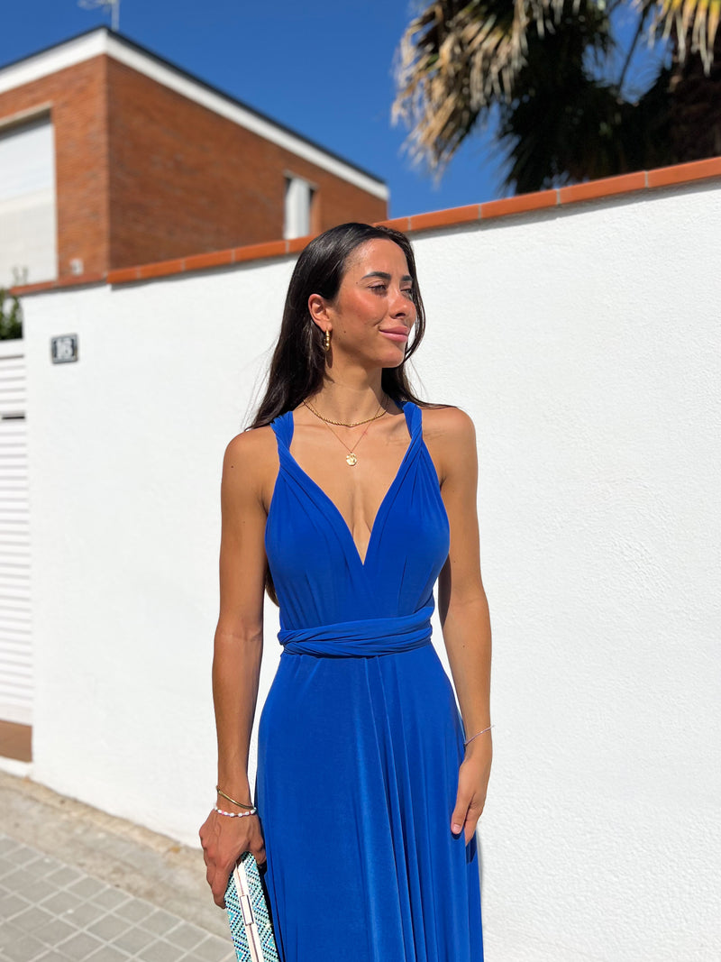 Multi blue long dress