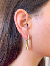 Golden sparkling earrings