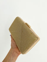 Gold glitter effect clutch