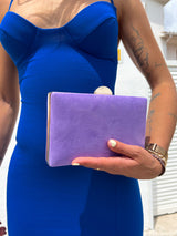 Lilac round horizontal clutch