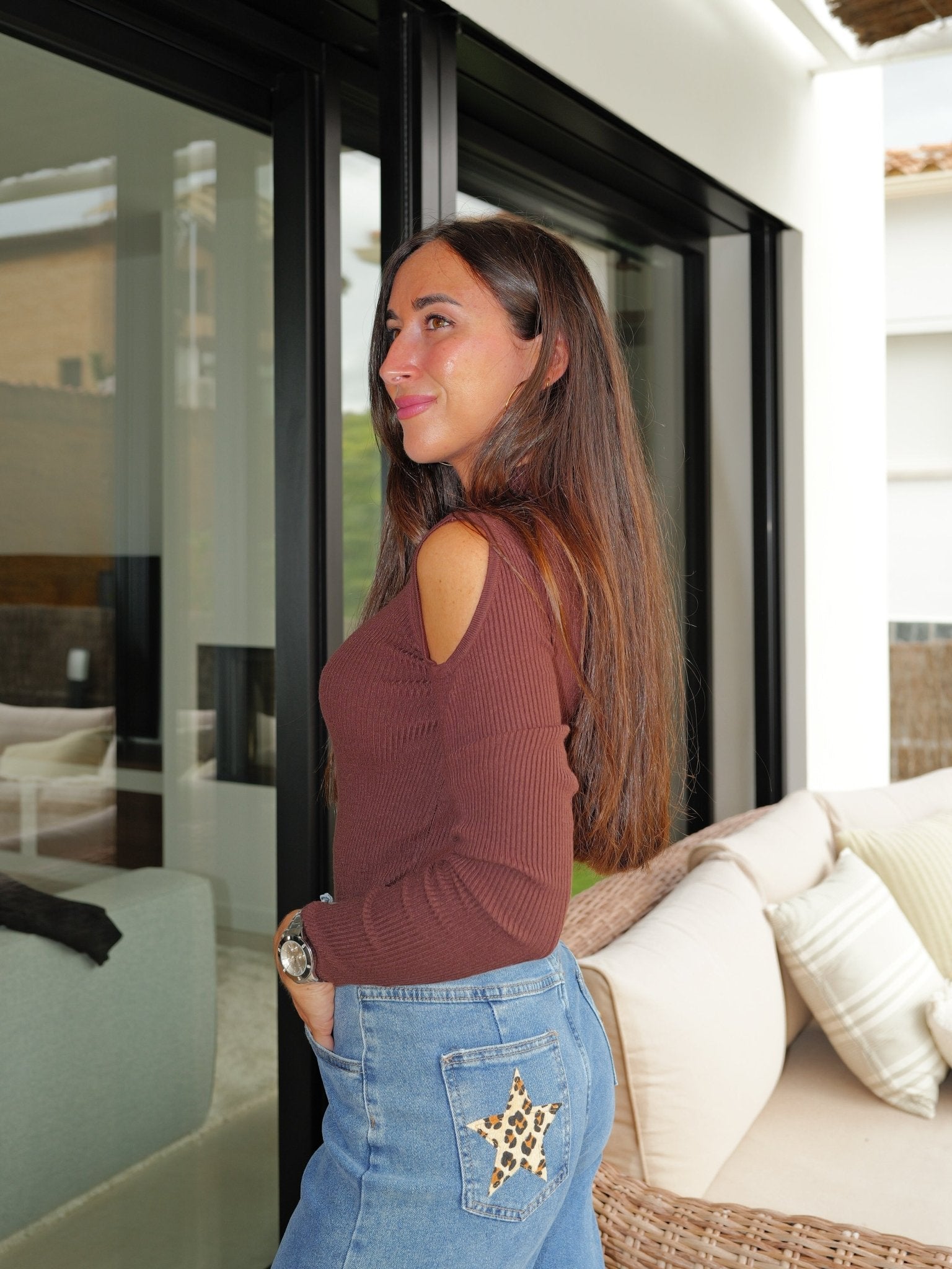 Chocolate channel shoulder sweater - Sorellas The Brand Barcelona S.L.