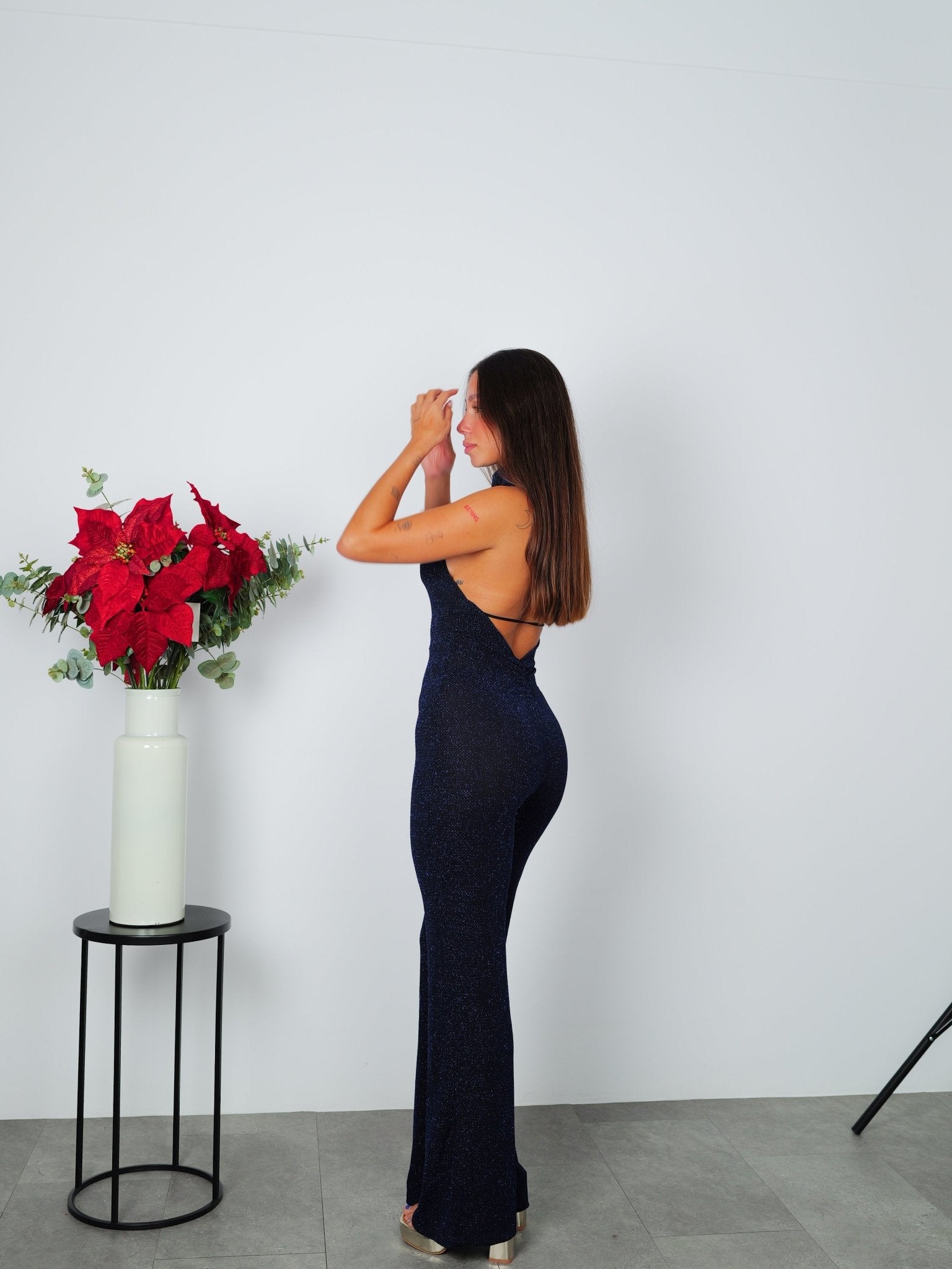 Navy blue halter neck Jumpsuit - Sorellas The Brand Barcelona S.L