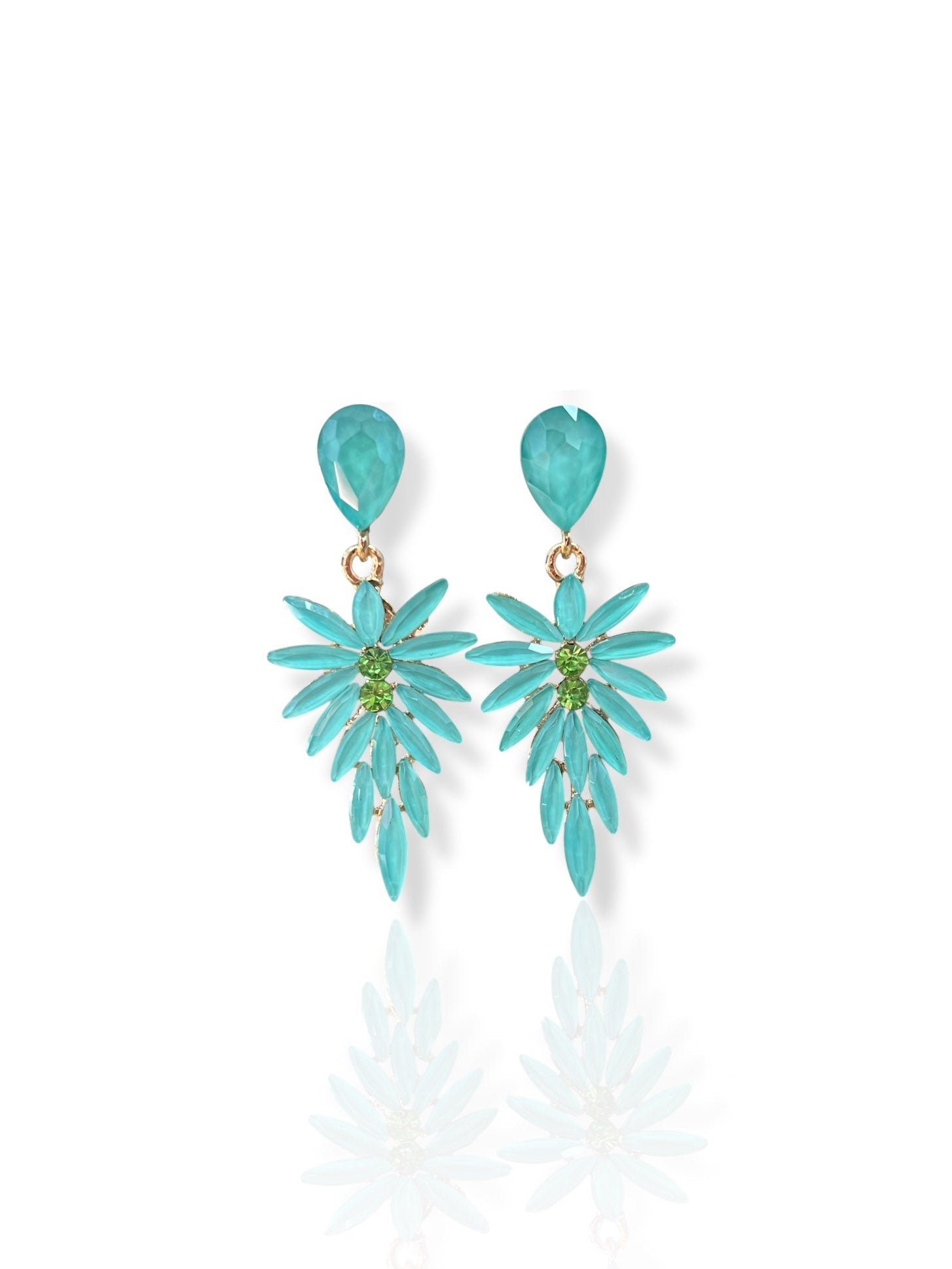 Shiny mint leaf earrings - Sorellas The Brand Barcelona S.L