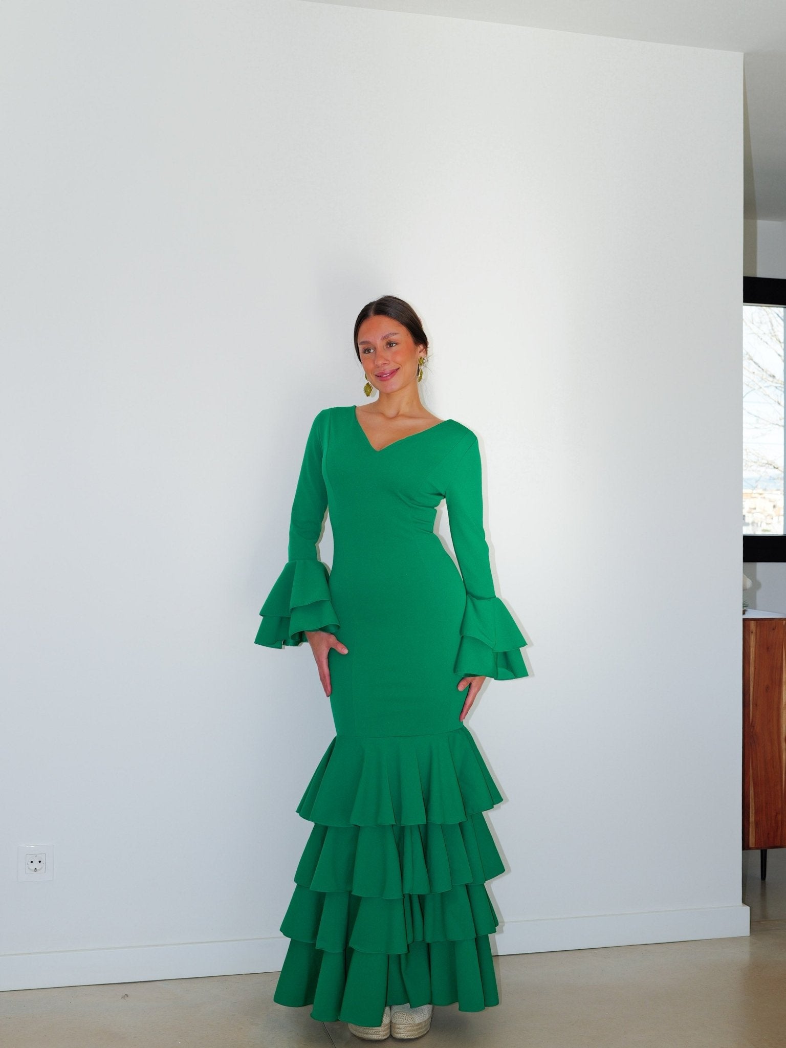 Green ruffled flamenco dress - Sorellas The Brand Barcelona S.L.