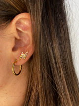 Gold plated hoop earrings