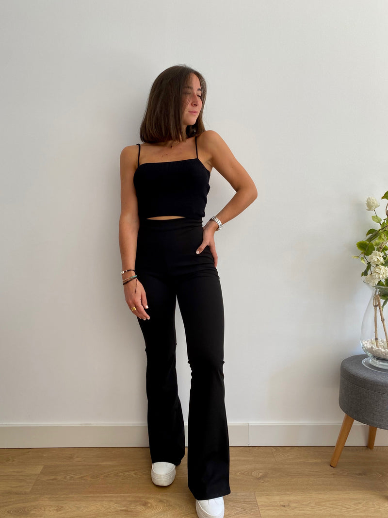 Black bell bottom pants