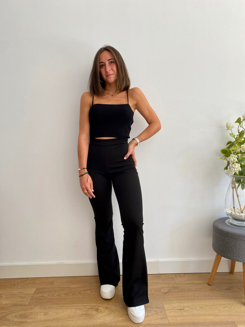 Black bell bottom pants