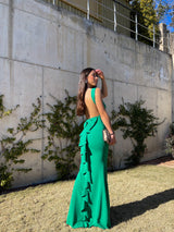 Long green mermaid dress