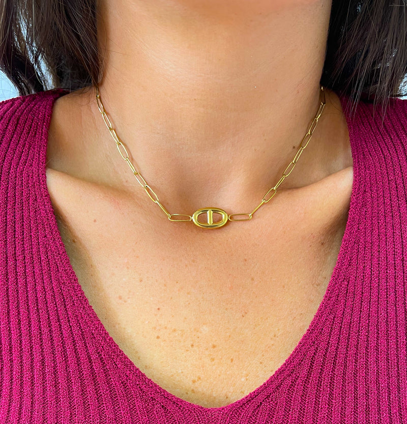 Fine link necklace