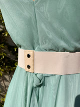 Beige flower belt