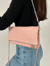 Vegan pink chain handbag