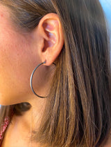 Silver plated hoop earrings