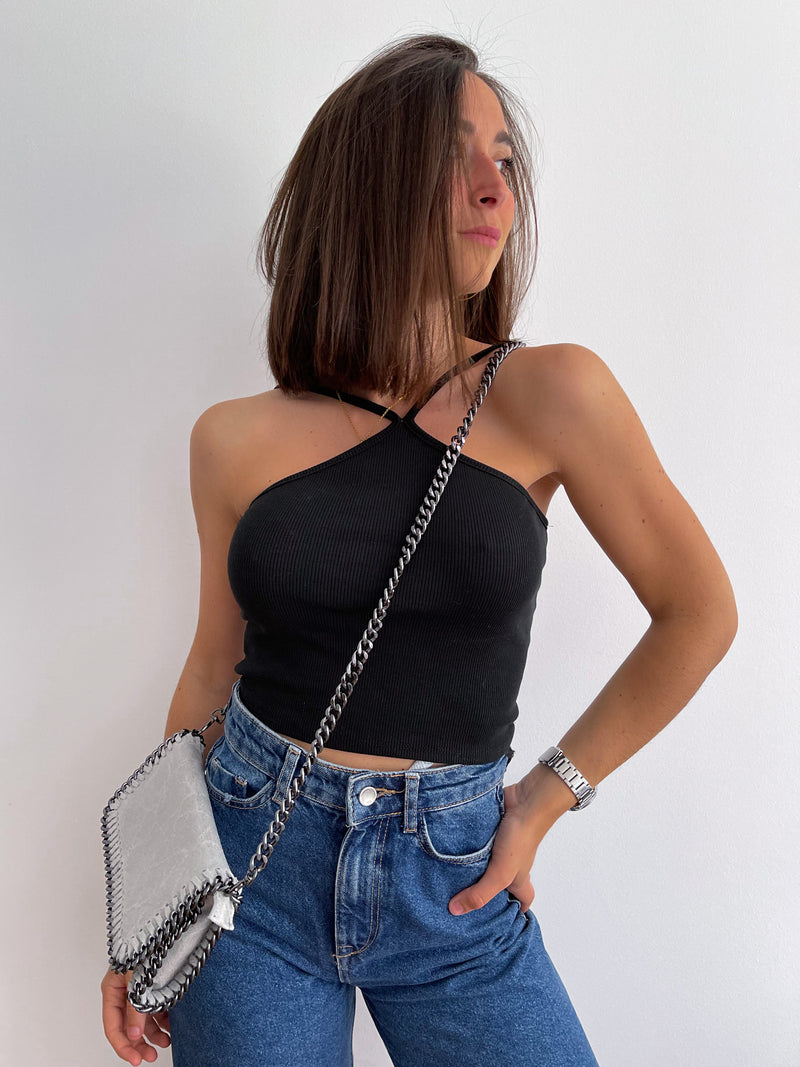 Ice leather midi bag