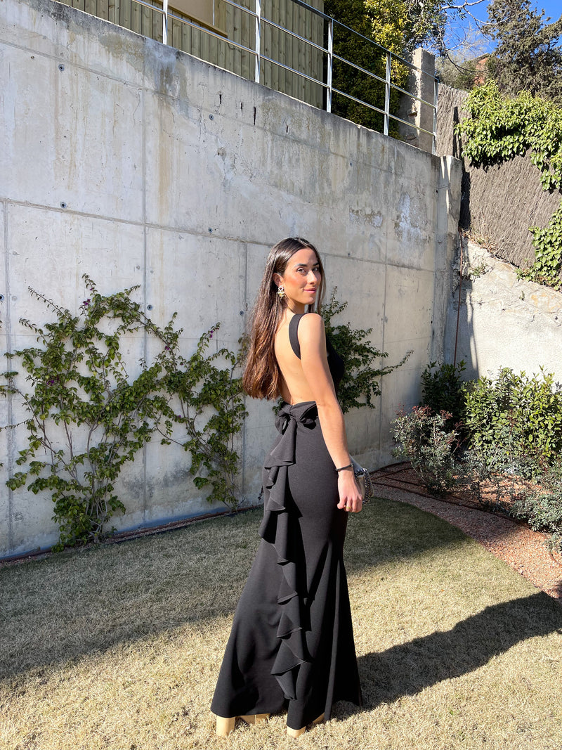 Long black mermaid dress