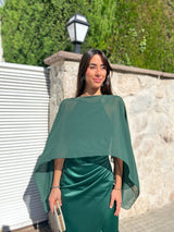 Bottle gauze cape shawl