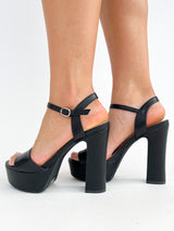 Black platform sandal