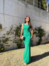 Long green mermaid dress