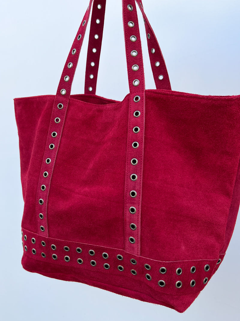 Maxi red studded bag