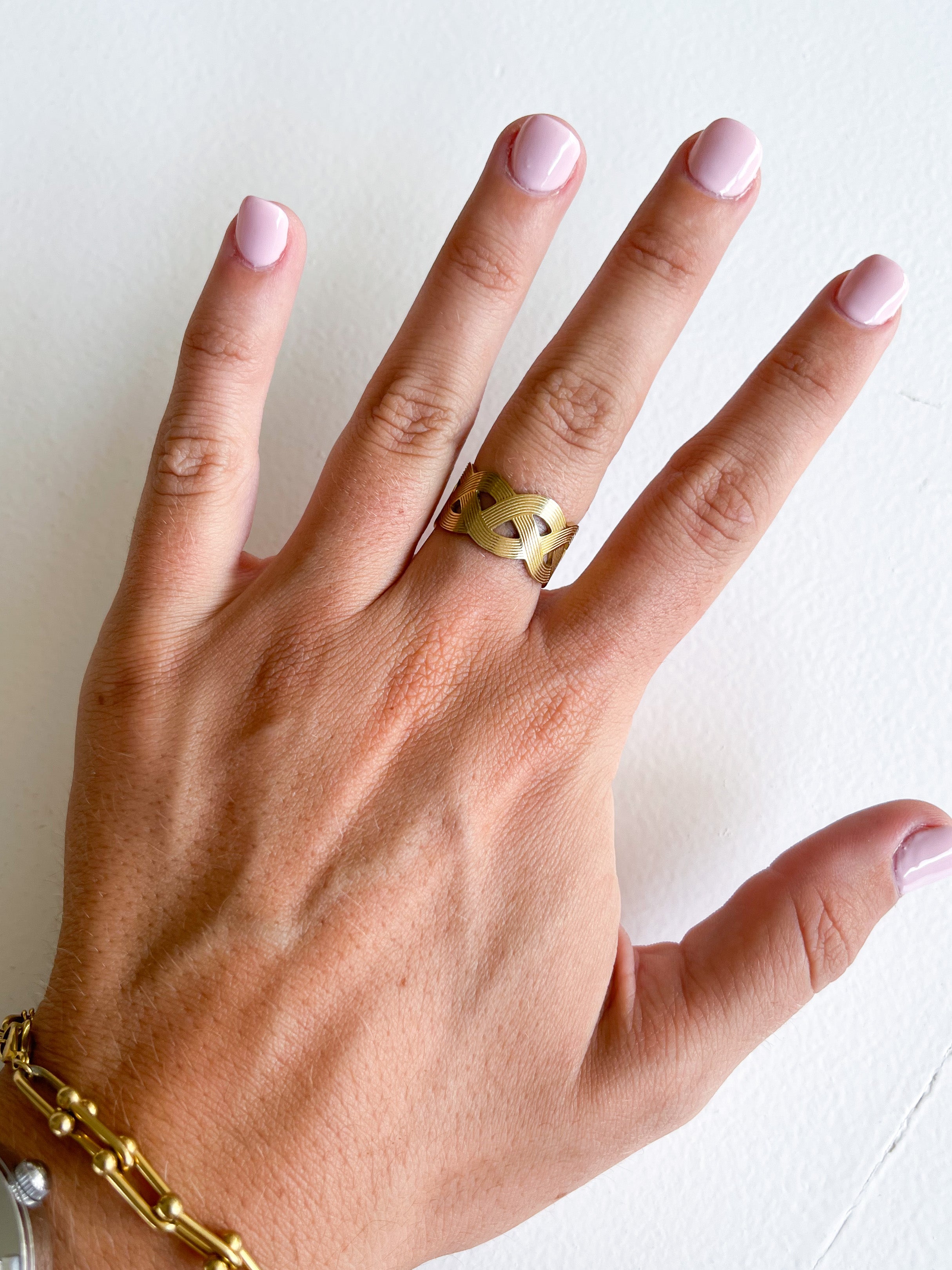 Gold plaited ring