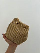 Gold party clutch bag