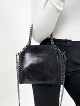 Black glossy pocket bag