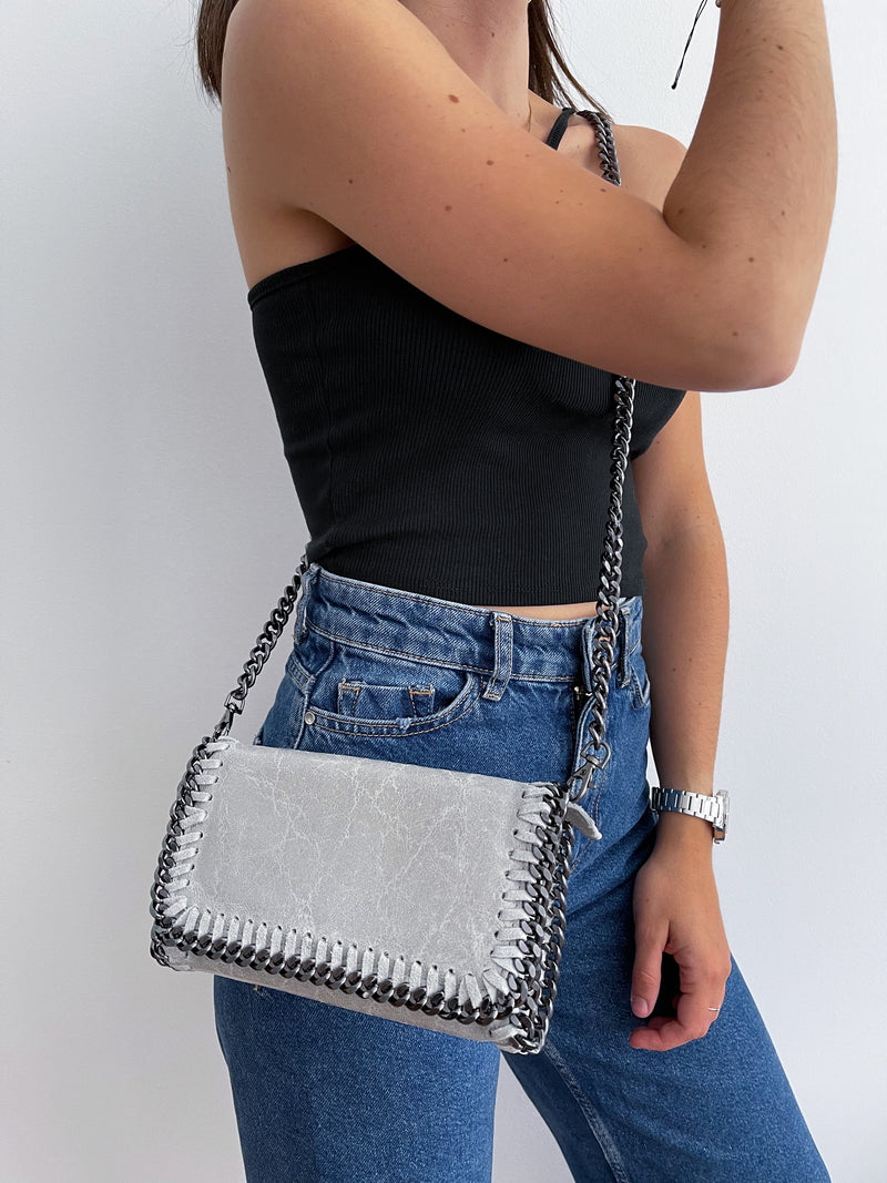 Ice leather midi bag