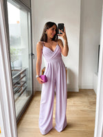 Lilac heart crepe jumpsuit