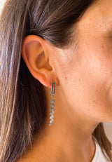 Earrings drop earrings silver herringbone