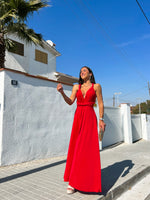 Multi red long dress