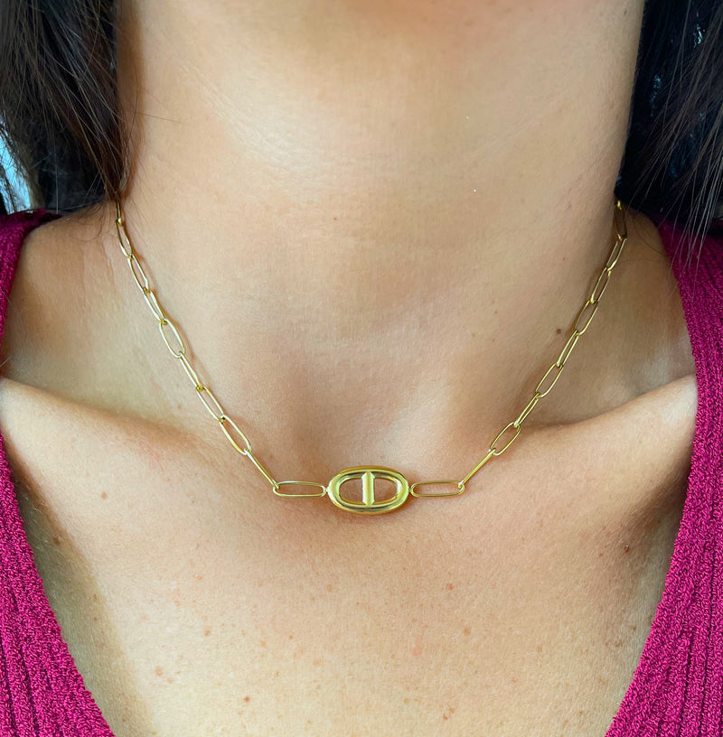 Fine link necklace