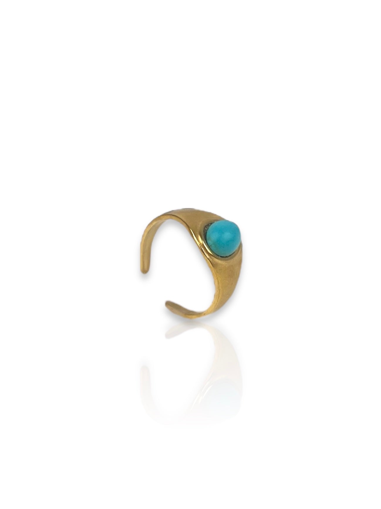 Bague sphère bleue