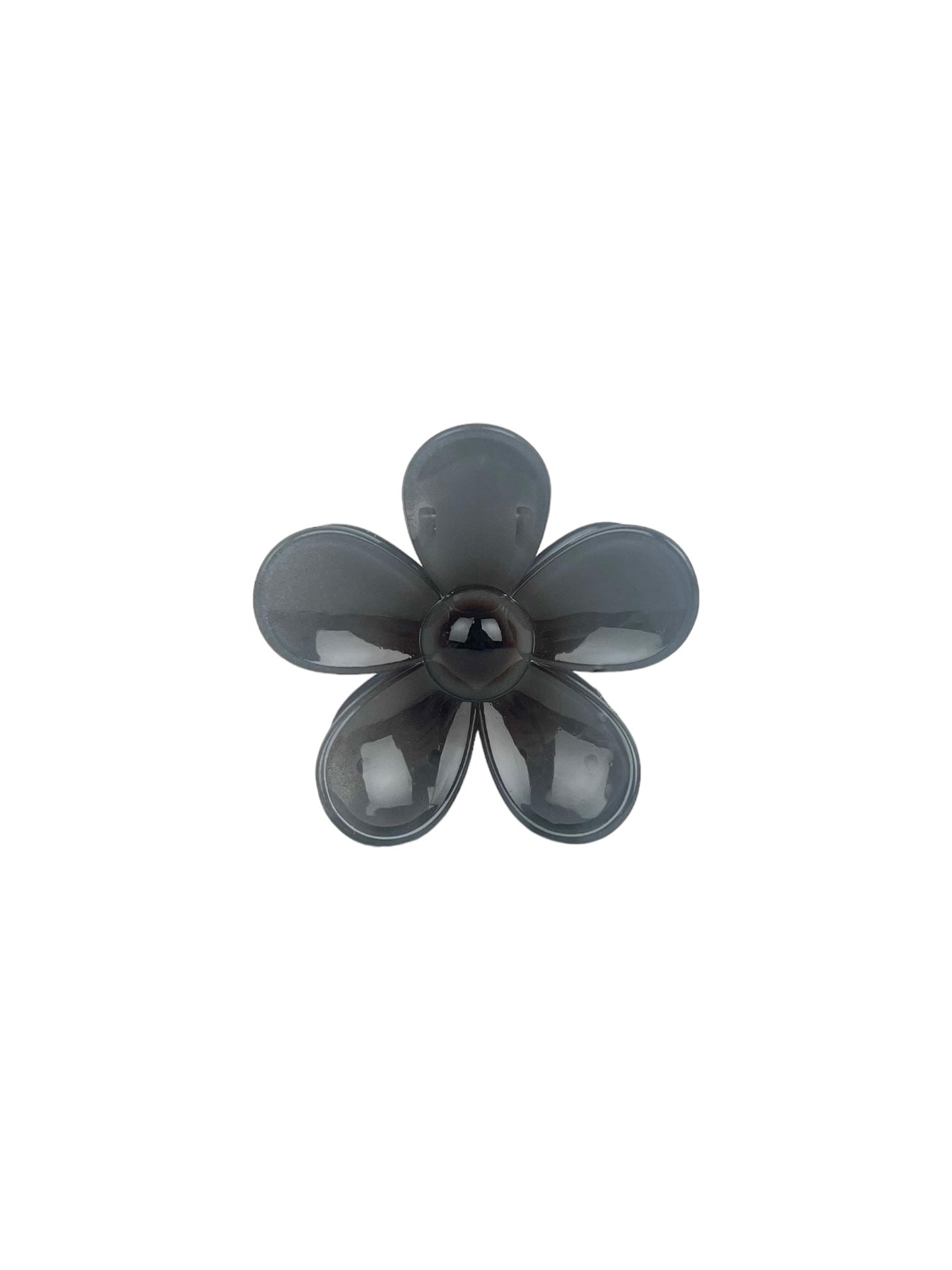 Clip fleur gris