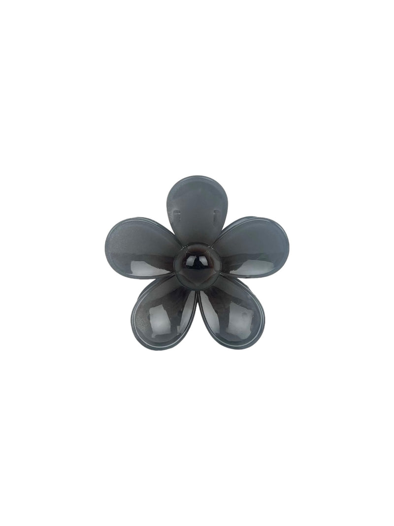 Clip fleur gris