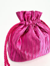 Pochette en satin fuchsia