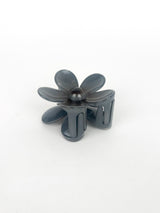 Clip fleur gris