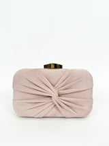 Pochette rose à nœuds croisés