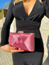 Pochette en satin blush