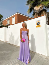 Robe corset mot lilas