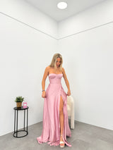 Robe corset mot rose