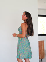 Mini robe boho tropicale