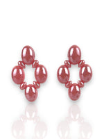 Boucles d'oreilles en losange rose