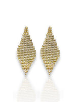 Pendientes rombos brillos dorado